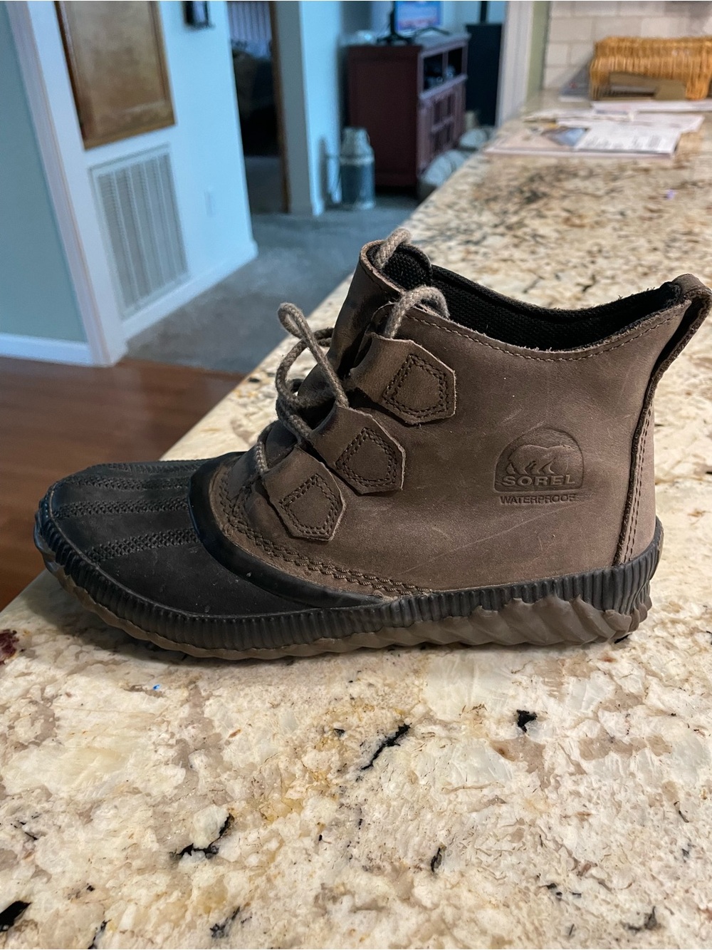 Sorel woman’s Brown and Black Waterproof Lace-Up Boots
